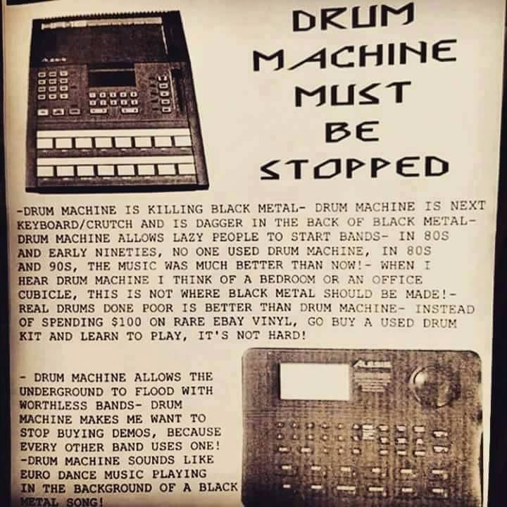 drum machine must be stopped